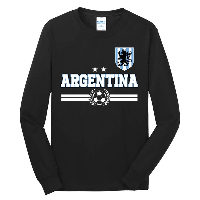 Argentina Soccer Team Fan Logo Tall Long Sleeve T-Shirt