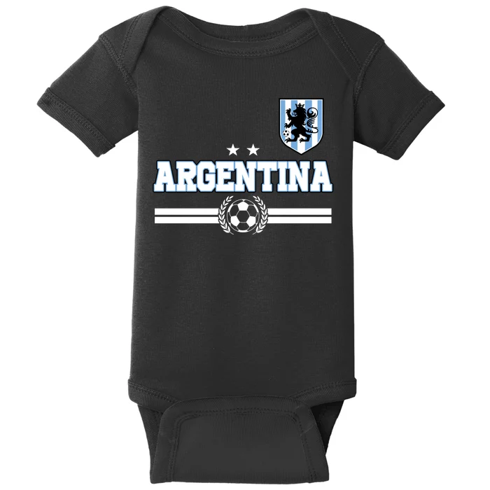 Argentina Soccer Team Fan Logo Baby Bodysuit