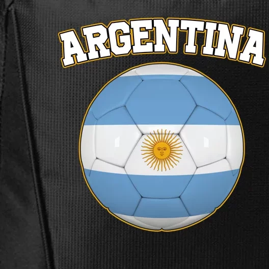 Argentina Team Flag Soccer Ball World Cup City Backpack