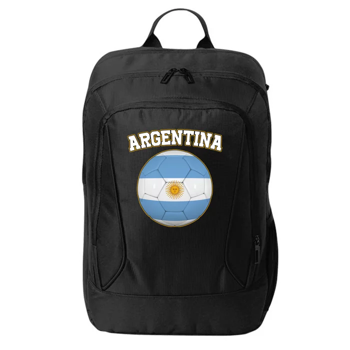 Argentina Team Flag Soccer Ball World Cup City Backpack