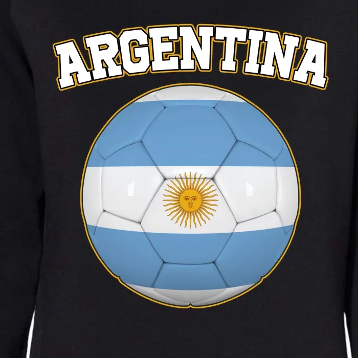 Argentina Team Flag Soccer Ball World Cup Womens California Wash Sweatshirt