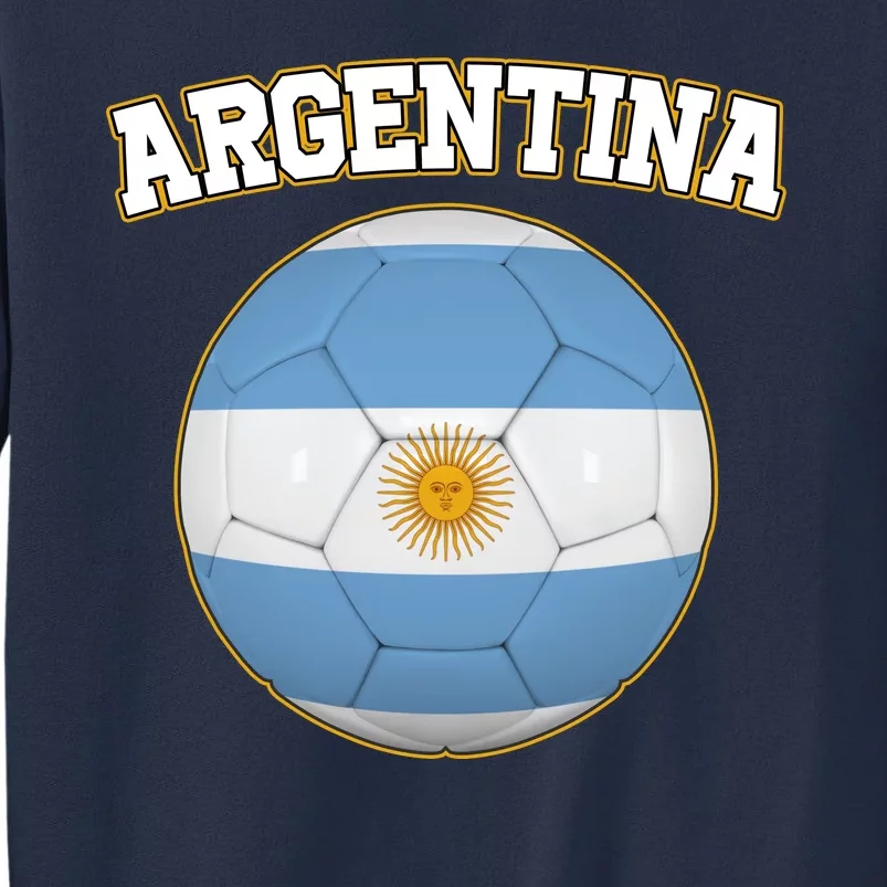 Argentina Team Flag Soccer Ball World Cup Sweatshirt