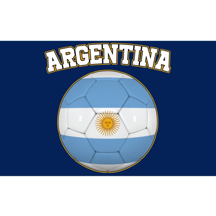 Argentina Team Flag Soccer Ball World Cup Bumper Sticker