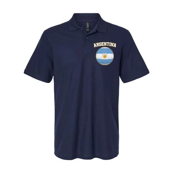 Argentina Team Flag Soccer Ball World Cup Softstyle Adult Sport Polo