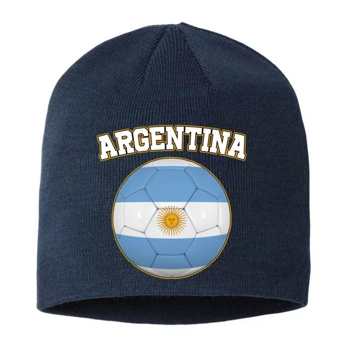 Argentina Team Flag Soccer Ball World Cup 8 1/2in Sustainable Knit Beanie