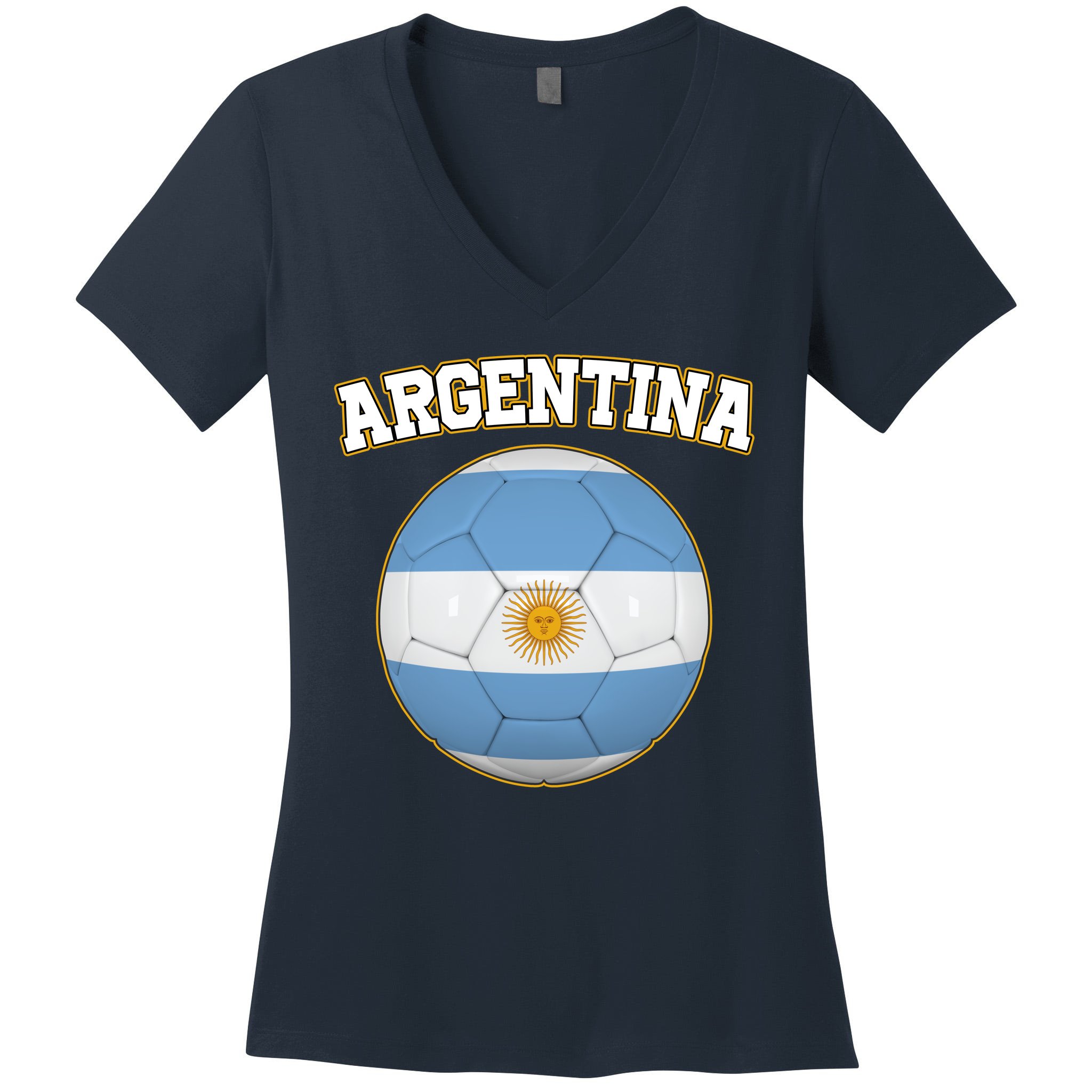 TeeShirtPalace Argentina Soccer Jersey Gift Argentina Football Fans Women's Crop Top Tee