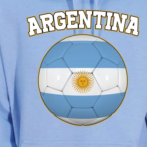 Argentina Team Flag Soccer Ball World Cup Unisex Surf Hoodie