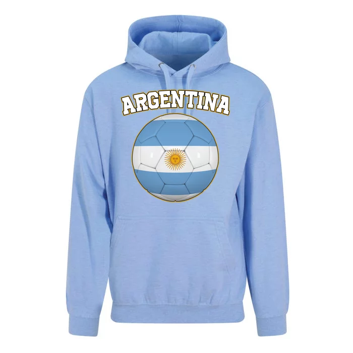 Argentina Team Flag Soccer Ball World Cup Unisex Surf Hoodie