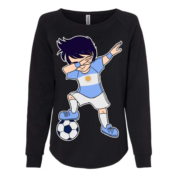 Argentinian Dabbing Soccer Boy Argentina Womens California Wash Sweatshirt