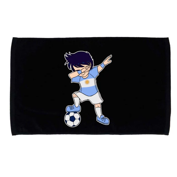 Argentinian Dabbing Soccer Boy Argentina Microfiber Hand Towel