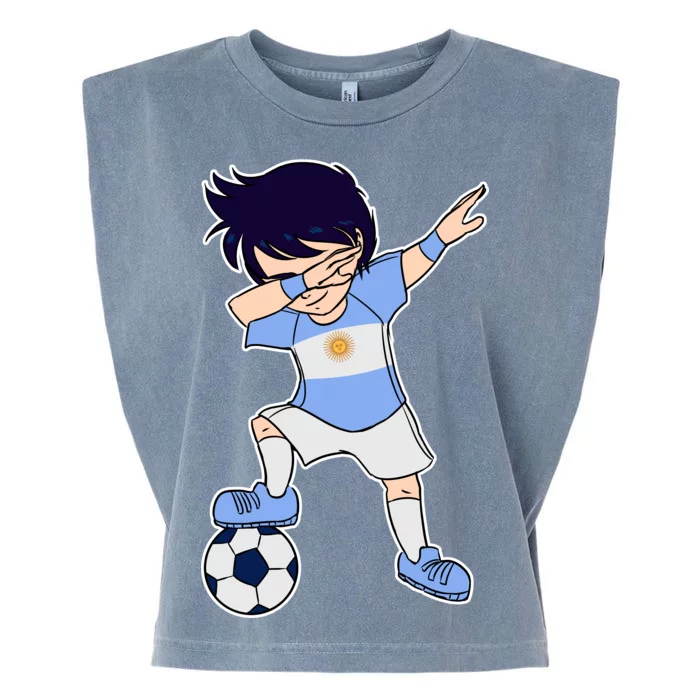 Argentinian Dabbing Soccer Boy Argentina Garment-Dyed Women's Muscle Tee