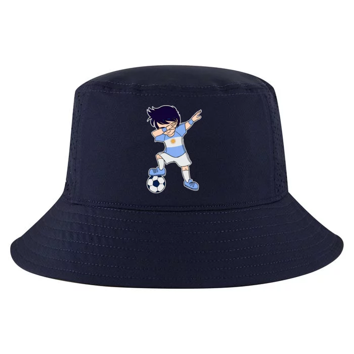 Argentinian Dabbing Soccer Boy Argentina Cool Comfort Performance Bucket Hat