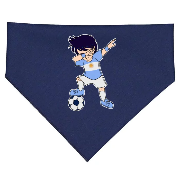 Argentinian Dabbing Soccer Boy Argentina USA-Made Doggie Bandana