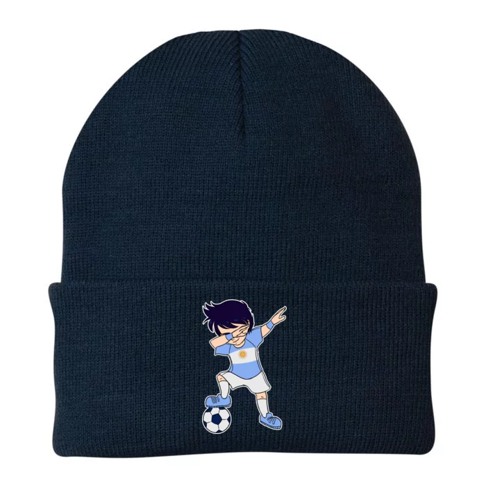 Argentinian Dabbing Soccer Boy Argentina Knit Cap Winter Beanie