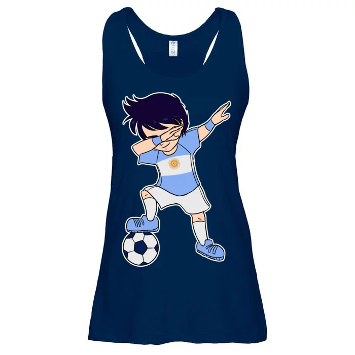 Argentinian Dabbing Soccer Boy Argentina Ladies Essential Flowy Tank