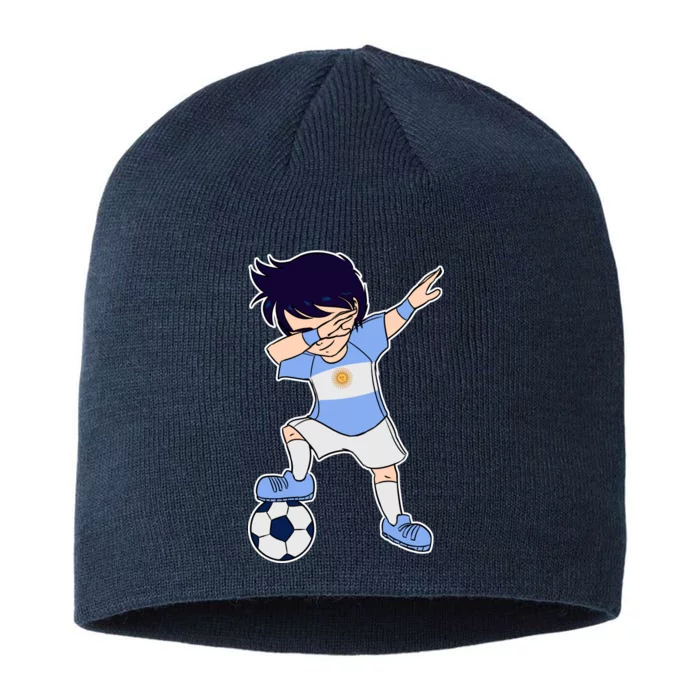 Argentinian Dabbing Soccer Boy Argentina 8 1/2in Sustainable Knit Beanie