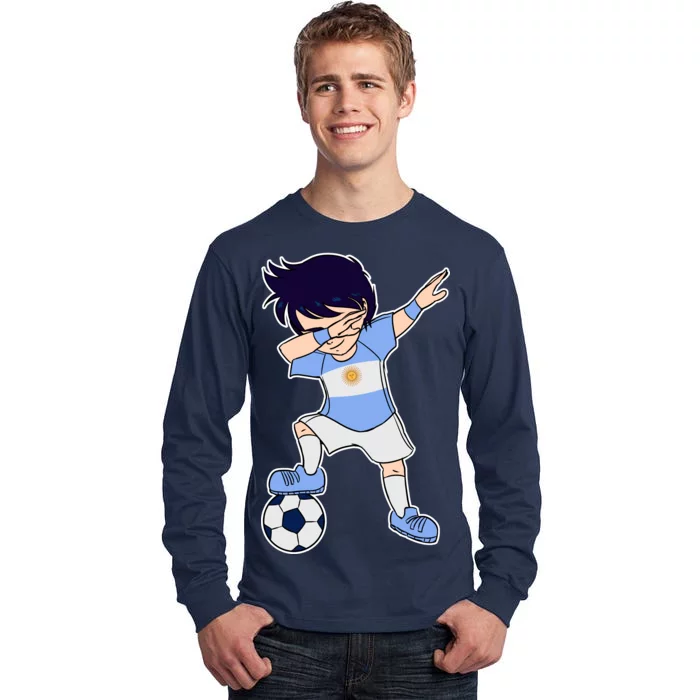 Argentinian Dabbing Soccer Boy Argentina Tall Long Sleeve T-Shirt