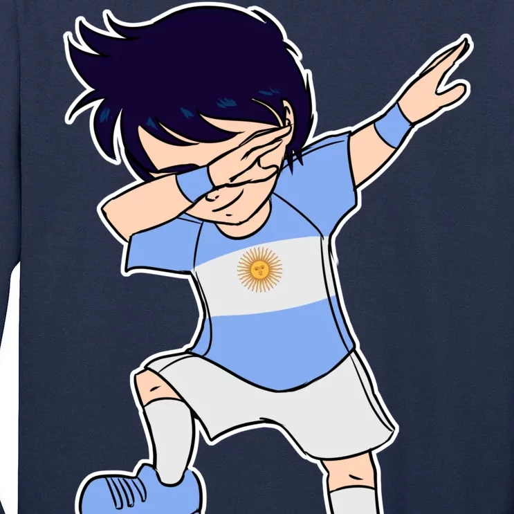 Argentinian Dabbing Soccer Boy Argentina Tall Long Sleeve T-Shirt