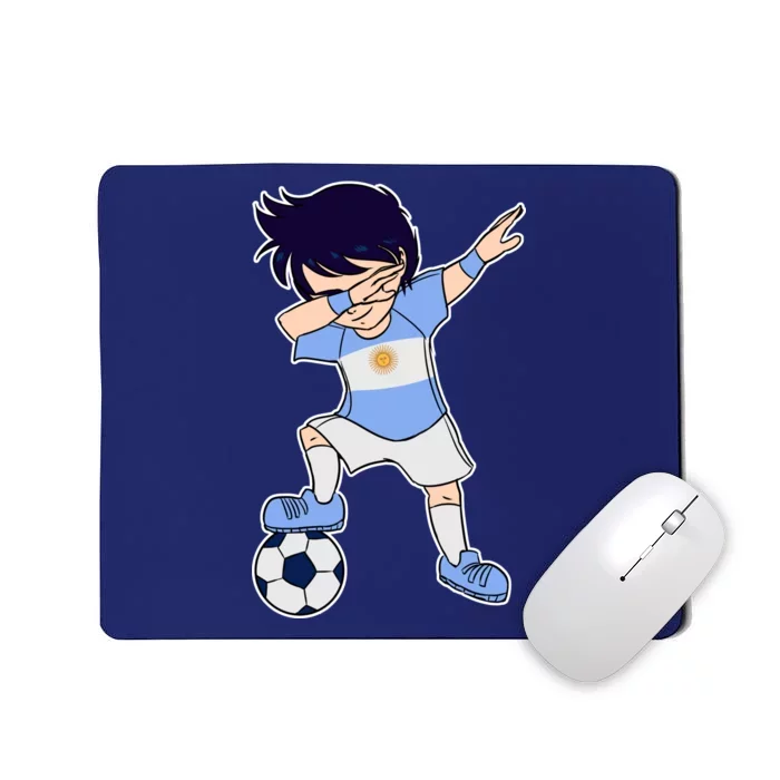 Argentinian Dabbing Soccer Boy Argentina Mousepad