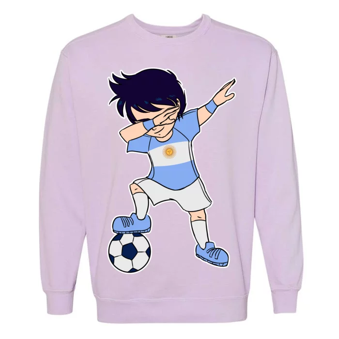 Argentinian Dabbing Soccer Boy Argentina Garment-Dyed Sweatshirt