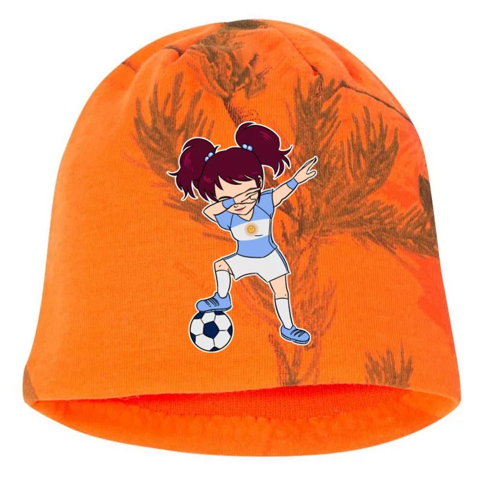 Argentinian Dabbing Soccer Gril Argentina Kati - Camo Knit Beanie