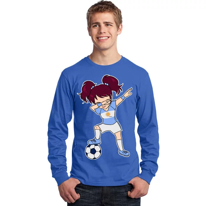 Argentinian Dabbing Soccer Gril Argentina Tall Long Sleeve T-Shirt