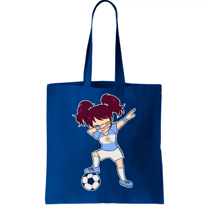 Argentinian Dabbing Soccer Gril Argentina Tote Bag