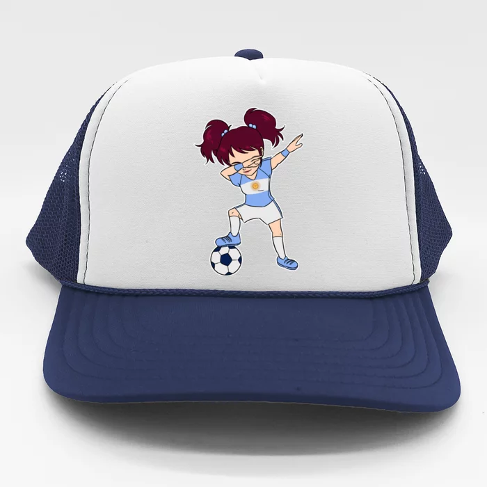 Argentinian Dabbing Soccer Gril Argentina Trucker Hat