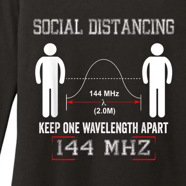 Amateur Radio Ham Social Distancing Ham Radio Operator Womens CVC Long Sleeve Shirt