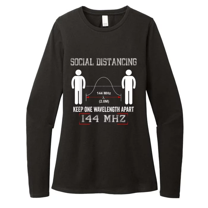 Amateur Radio Ham Social Distancing Ham Radio Operator Womens CVC Long Sleeve Shirt