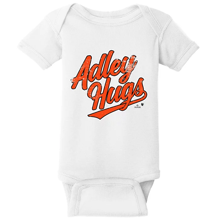 A.D.L.E.Y R.U.T.S.C.H.M.A.N Hug Script Baltimore Baseball Baby Bodysuit