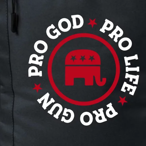 American Republican Hoodie Pro Life Pro God Pro Gun Saying Daily Commute Backpack