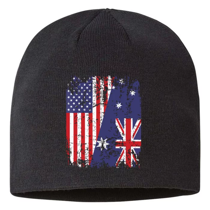 AUSTRALIAN ROOTS Half American Flag AUSTRALIA 8 1/2in Sustainable Knit Beanie