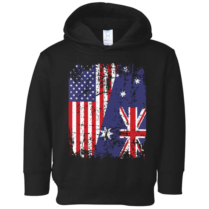 AUSTRALIAN ROOTS Half American Flag AUSTRALIA Toddler Hoodie