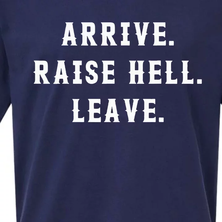 Arrive Raise Hell Leave Sueded Cloud Jersey T-Shirt