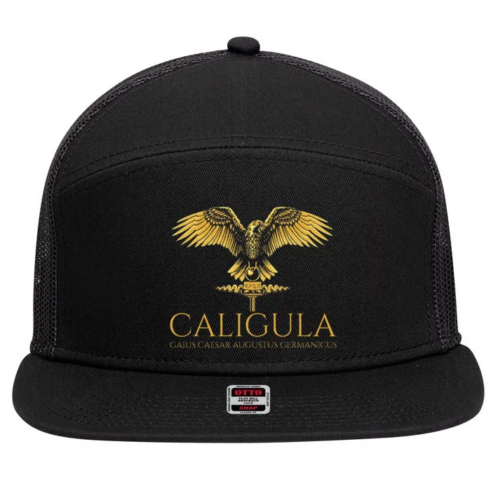 Ancient Roman History Emperor Caligula Spqr Rome 7 Panel Mesh Trucker Snapback Hat