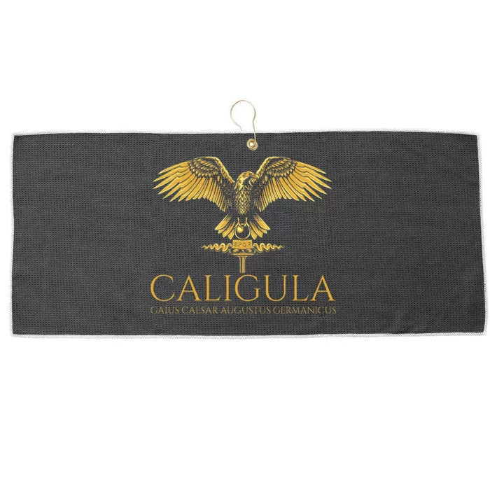 Ancient Roman History Emperor Caligula Spqr Rome Large Microfiber Waffle Golf Towel