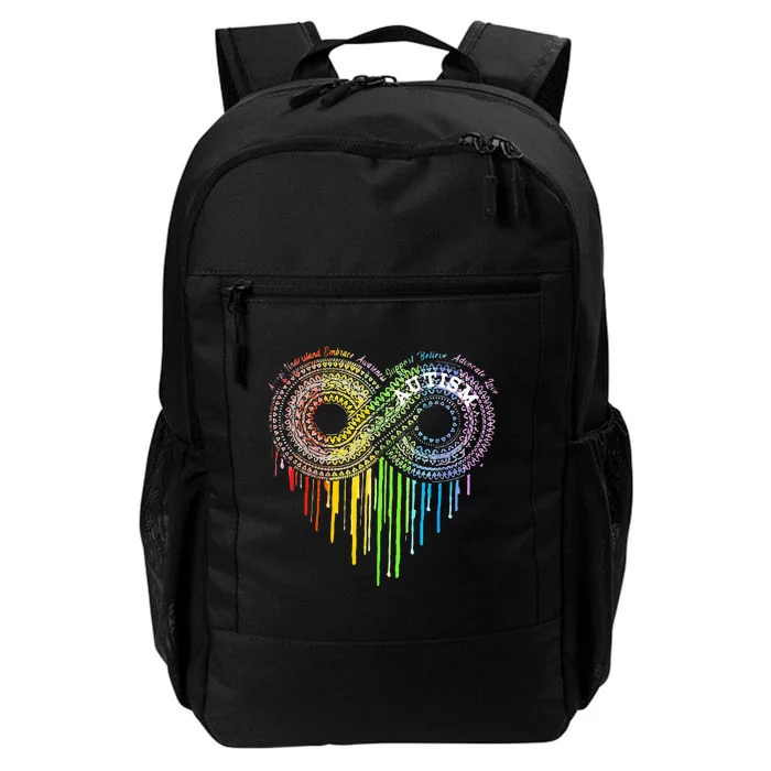 Autism Rainbow Infinity Symbol Asd Awareness Daily Commute Backpack