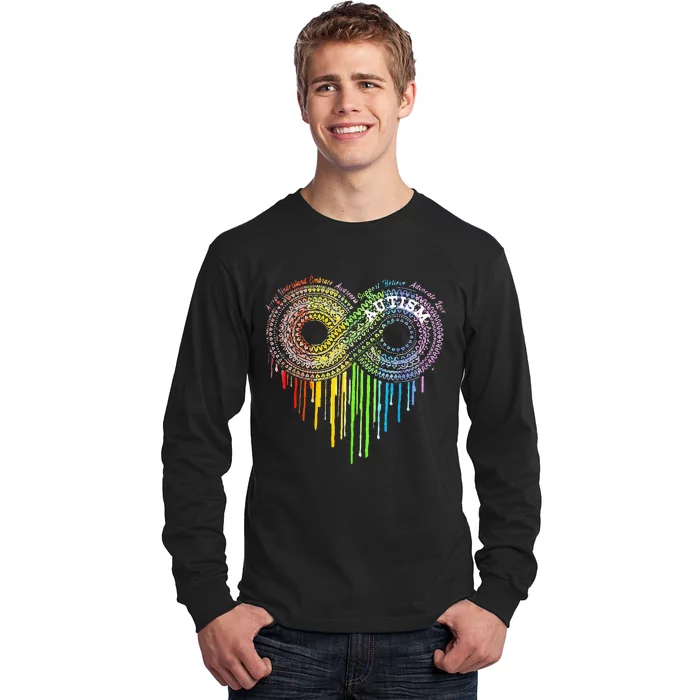 Autism Rainbow Infinity Symbol Asd Awareness Long Sleeve Shirt