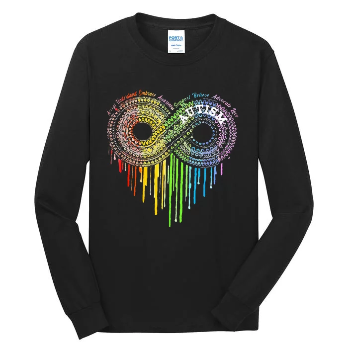 Autism Rainbow Infinity Symbol Asd Awareness Tall Long Sleeve T-Shirt