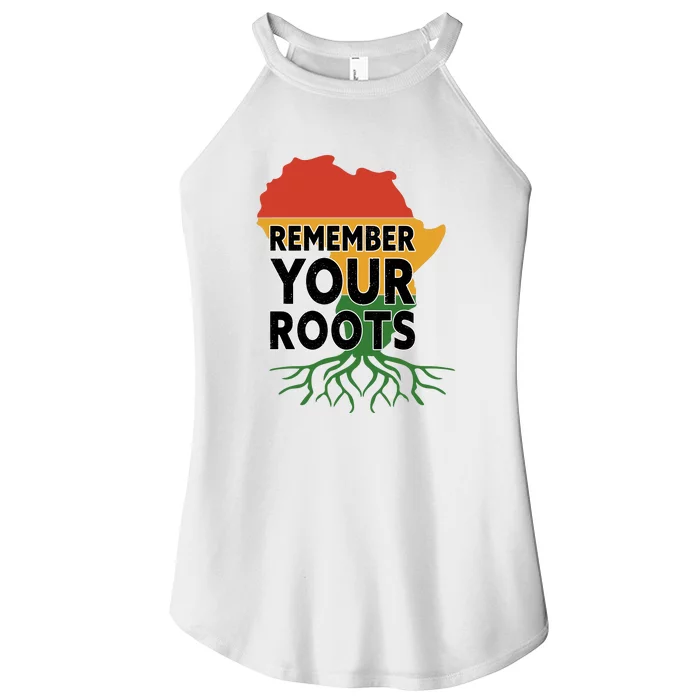 African Roots I'm Black History Melanin African American Women’s Perfect Tri Rocker Tank