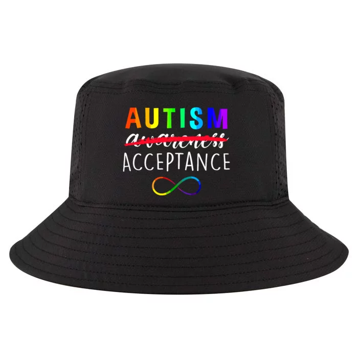 Autism Red Instead Acceptance Not Awareness Cool Comfort Performance Bucket Hat