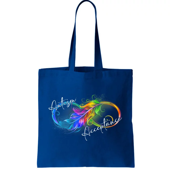 Autism Red Instead Infinity Symbol Autistic Acceptance Tote Bag