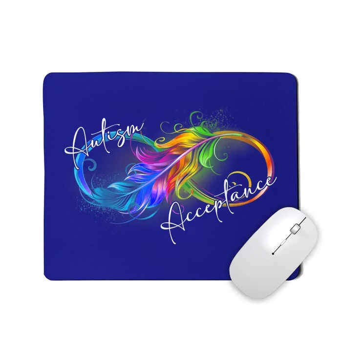 Autism Red Instead Infinity Symbol Autistic Acceptance Mousepad