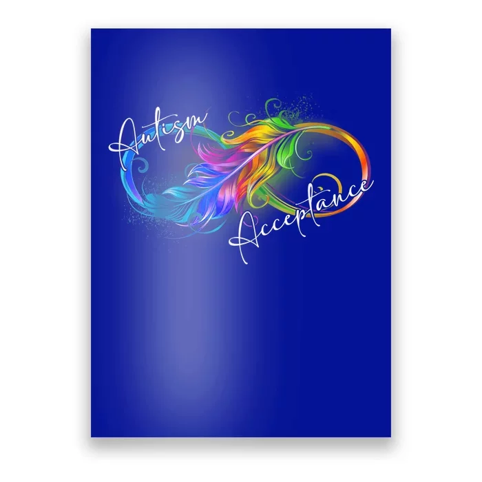 Autism Red Instead Infinity Symbol Autistic Acceptance Poster