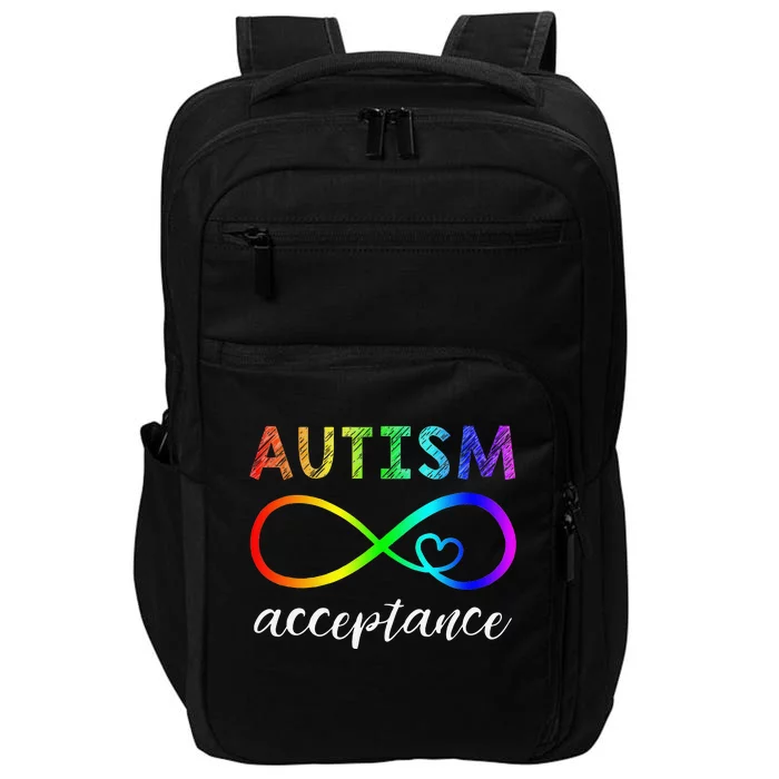 Autism Red Instead Inifinity Acceptance Impact Tech Backpack