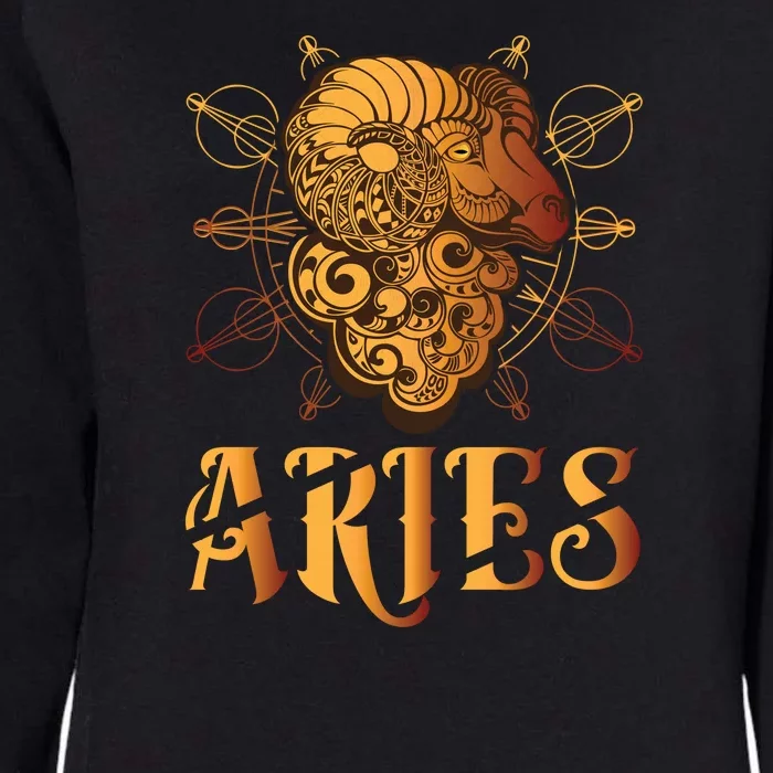 Aries goat Zodiac Womens California Wash Sweatshirt