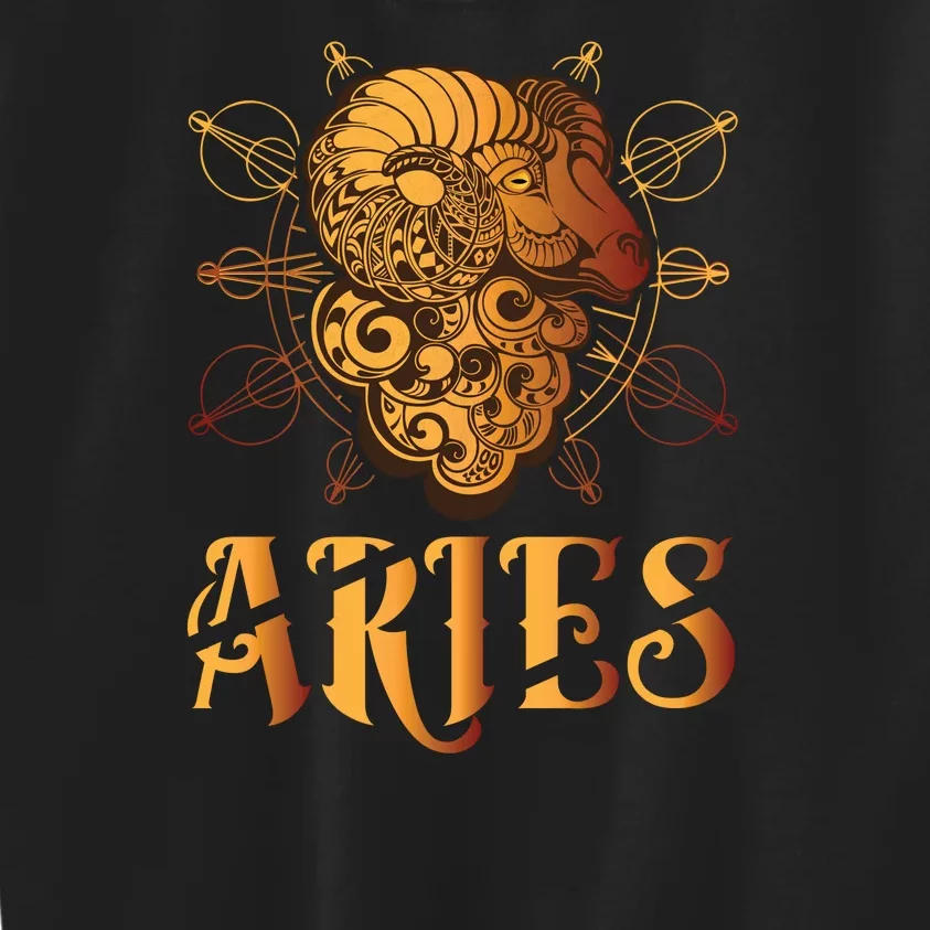 Aries goat Zodiac Kids Sweatshirt