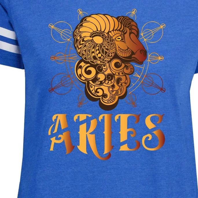 Aries goat Zodiac Enza Ladies Jersey Football T-Shirt