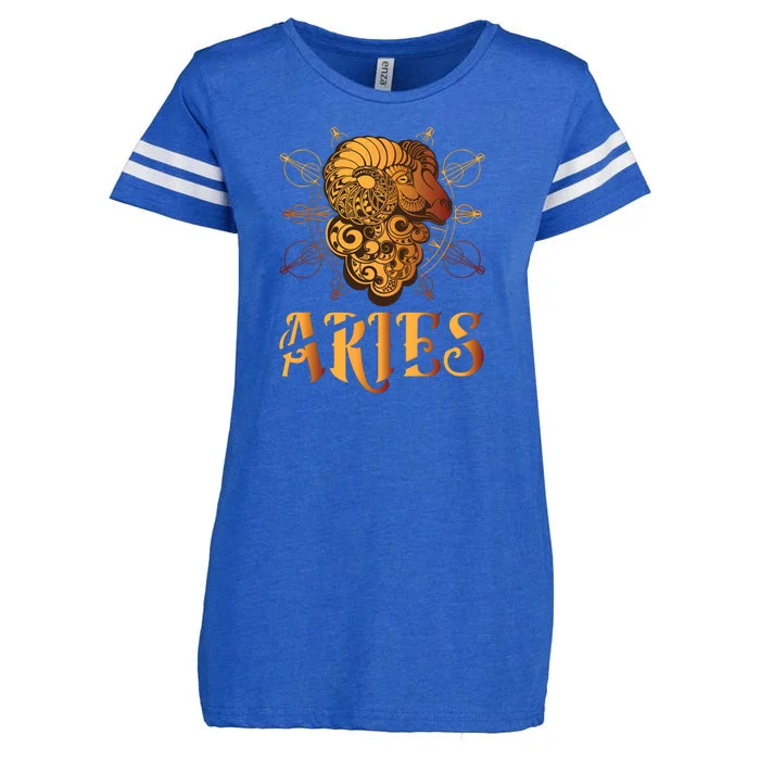 Aries goat Zodiac Enza Ladies Jersey Football T-Shirt